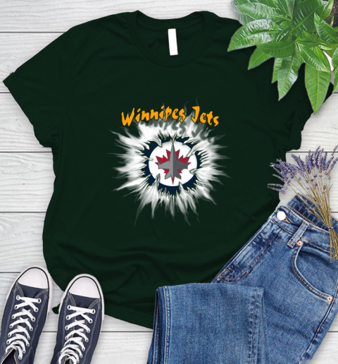 Winnipeg Jets NHL Hockey Adoring Fan Rip Sports Women's T-Shirt 6