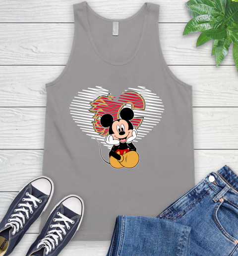 NHL Calgary Flames The Heart Mickey Mouse Disney Hockey Tank Top 3