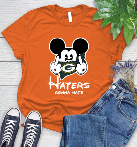 NFL Green Bay Packers Haters Gonna Hate Mickey Mouse Disney Football T Shirt_000 Women's T-Shirt 3