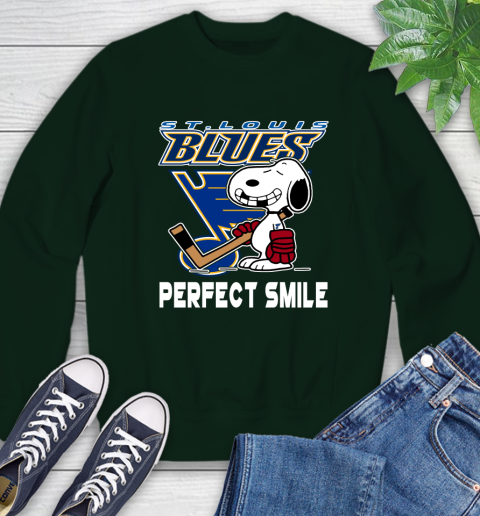 NHL St.Louis Blues Snoopy Perfect Smile The Peanuts Movie Hockey T Shirt Sweatshirt 12