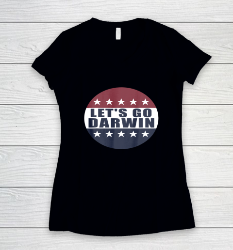 Let's Go Darwin Shirts Women's V-Neck T-Shirt 8