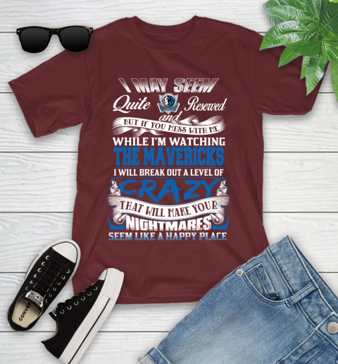 Dallas Mavericks NBA Basketball Don't Mess With Me While I'm Watching My Team Youth T-Shirt 14