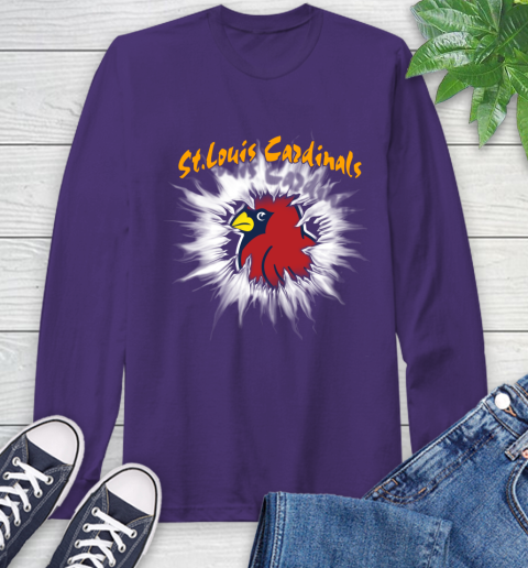 St.Louis Cardinals MLB Baseball Adoring Fan Rip Sports Long Sleeve T-Shirt 5
