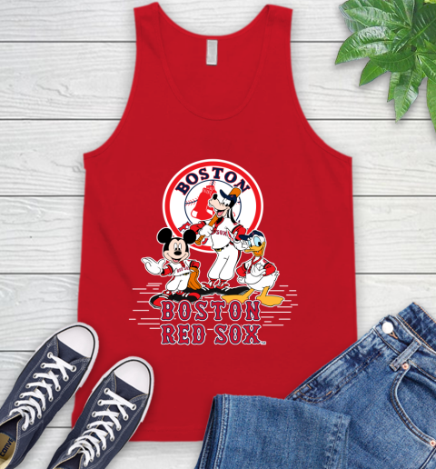 MLB Boston Red Sox Mickey Mouse Donald Duck Goofy Baseball T Shirt Tank Top 5