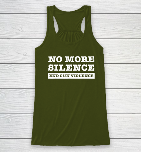End Gun Violence Shirt Wear Orange Anti Gun No More Silence Racerback Tank 2