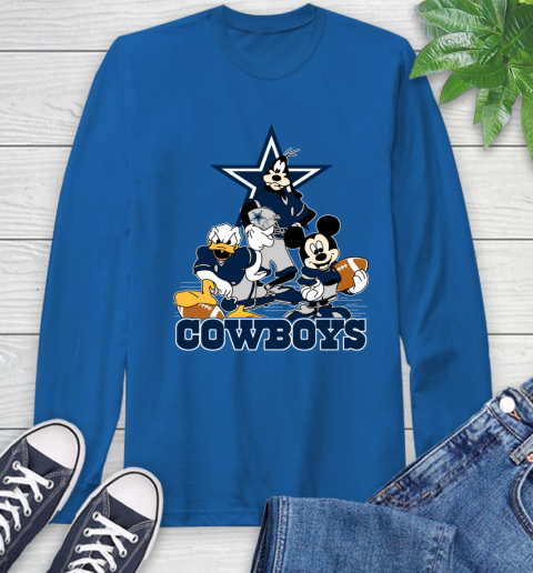 NFL Dallas Cowboys Mickey Mouse Donald Duck Goofy Football Shirt Long Sleeve T-Shirt 10