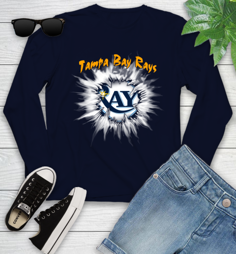 Tampa Bay Rays MLB Baseball Adoring Fan Rip Sports Youth Long Sleeve 2