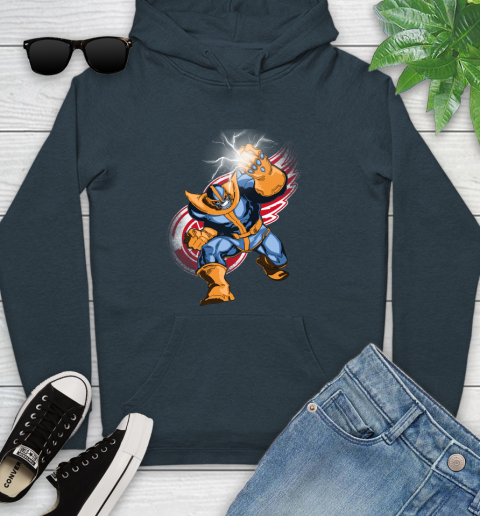 Detroit Red Wings NHL Hockey Thanos Avengers Infinity War Marvel Youth Hoodie 10