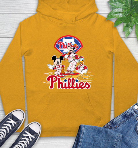 MLB Philadelphia Phillies Mickey Mouse Donald Duck Goofy Baseball T Shirt Hoodie 2