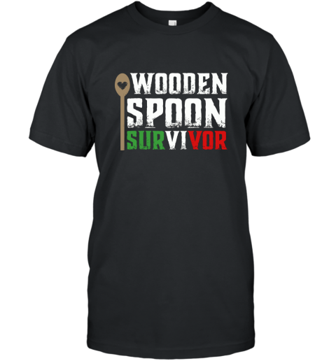 Funny Italian Shirts  Wooden Spoon Survivor teeshirt T-Shirt