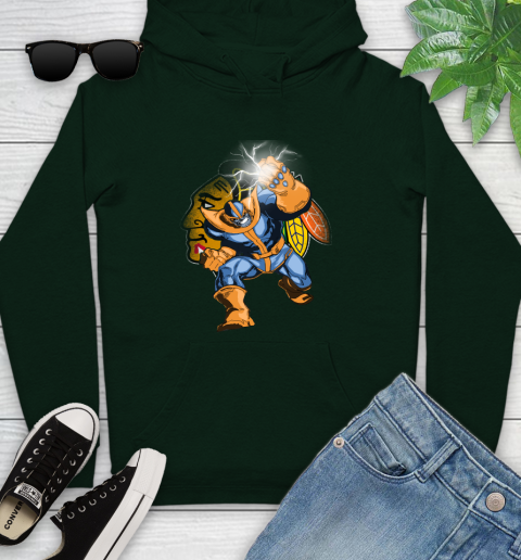 Chicago Blackhawks NHL Hockey Thanos Avengers Infinity War Marvel Youth Hoodie 14
