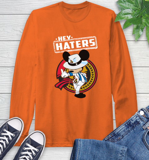 NHL Hey Haters Mickey Hockey Sports Ottawa Senators Long Sleeve T-Shirt 4
