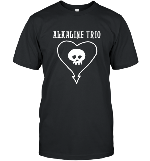Alkaline Trio Classic Heartskull Hoodie  Official Merch alottee T-Shirt