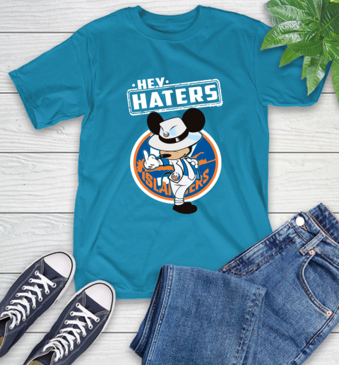 NHL Hey Haters Mickey Hockey Sports New York Islanders T-Shirt 9
