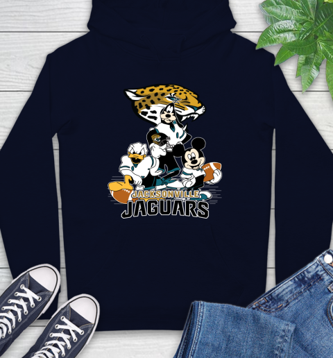 NFL Jacksonville Jaguars Mickey Mouse Donald Duck Goofy Football Shirt Hoodie 3