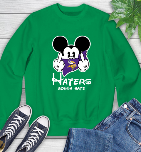 NFL Minnesota Vikings Haters Gonna Hate Mickey Mouse Disney Football T Shirt Sweatshirt 7
