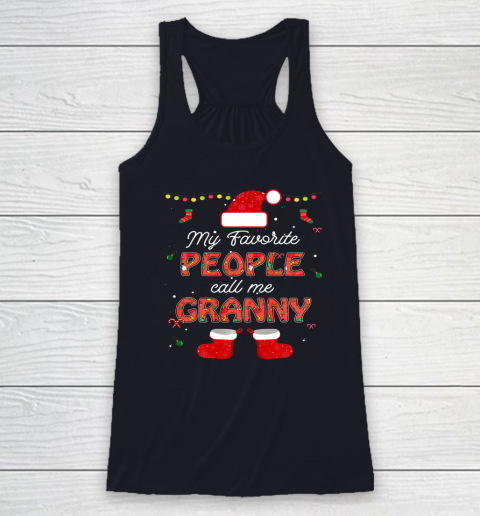 My Favorite People Call Me Granny Thanksgiving Christmas Racerback Tank 5