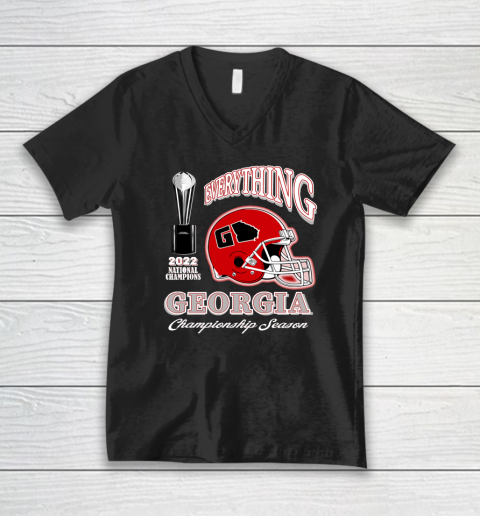 Georgia National Championship V-Neck T-Shirt 7