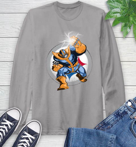 Pittsburgh Steelers NFL Football Thanos Avengers Infinity War Marvel Long Sleeve T-Shirt 6