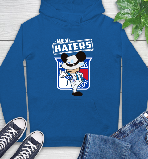 NHL Hey Haters Mickey Hockey Sports New York Rangers Hoodie 9