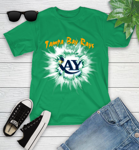 Tampa Bay Rays MLB Baseball Adoring Fan Rip Sports Youth T-Shirt 8