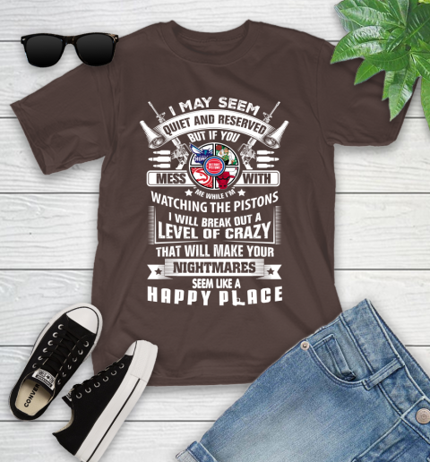 Detroit Pistons NBA Basketball Don't Mess With Me While I'm Watching My Team Sports Youth T-Shirt 7