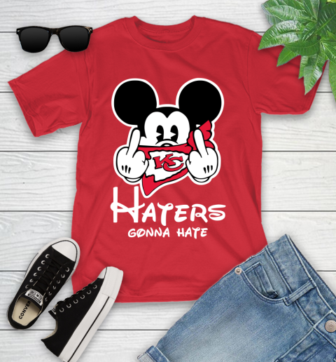 NFL Kansas City Chiefs Haters Gonna Hate Mickey Mouse Disney Football T Shirt_000 Youth T-Shirt 13