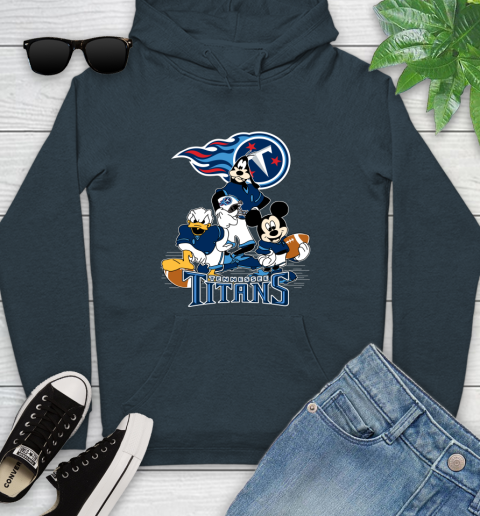 NFL Tennessee Titans Mickey Mouse Donald Duck Goofy Football Shirt Youth Hoodie 10