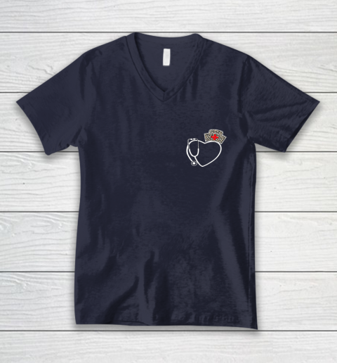 Heart Stethoscope Cute Love Nursing Gifts Valentine Day 2022 V-Neck T-Shirt 8