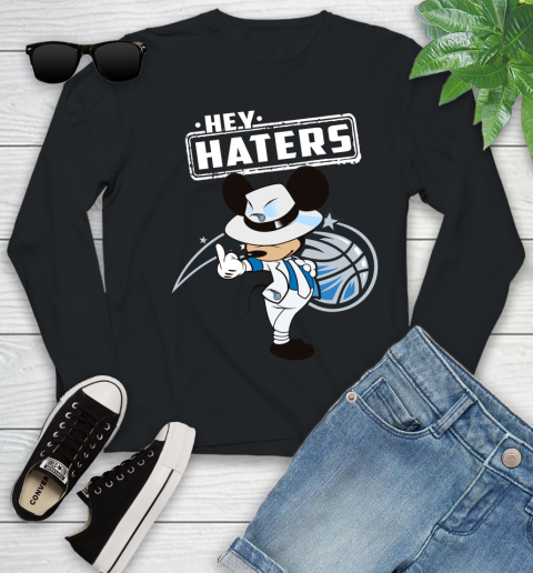NBA Hey Haters Mickey Basketball Sports Orlando Magic Youth Long Sleeve