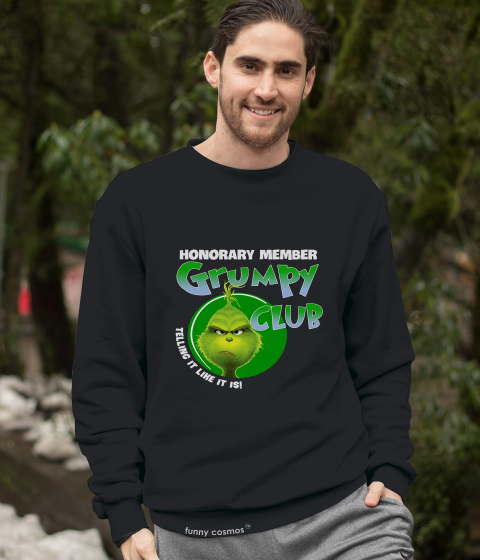 Grinch T Shirt, Honorary Member Grumpy Club Tshirt, Christmas Gifts
