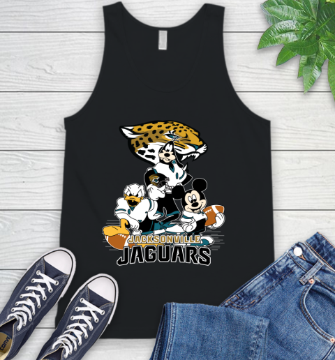 NFL Jacksonville Jaguars Mickey Mouse Donald Duck Goofy Football Shirt Tank Top