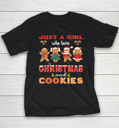 Just A Girl Who Loves Christmas And Cookies Gingerbread Youth T-Shirt