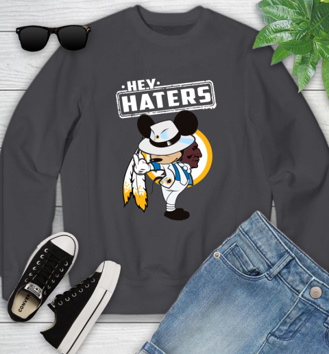 NFL Hey Haters Mickey Football Sports Washington Redskins Youth Sweatshirt 5