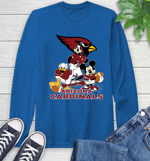 NFL Arizona Cardinals Mickey Mouse Donald Duck Goofy Football Shirt Long Sleeve T-Shirt 10