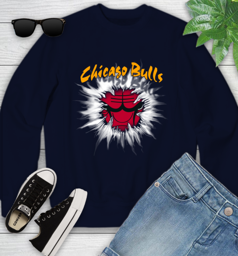 Chicago Bulls NBA Basketball Rip Sports Youth Sweatshirt 3 Chicago Bulls NBA Basketball Rip Sports Youth Sweatshirt - Image 3