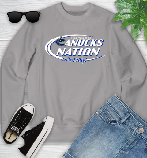 NHL A True Friend Of The Vancouver Canucks Dilly Dilly Hockey Sports Youth Sweatshirt 3