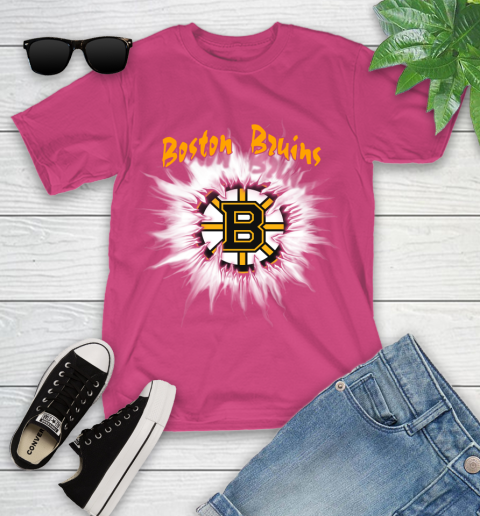 Boston Bruins NHL Hockey Adoring Fan Rip Sports Youth T-Shirt 11