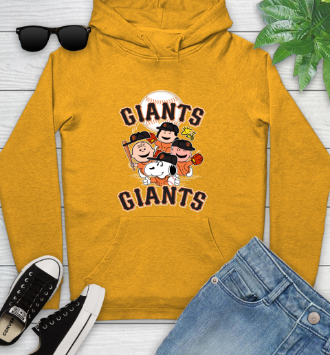 MLB San Francisco Giants Snoopy Charlie Brown Woodstock The Peanuts Movie Baseball T Shirt_000 Youth Hoodie 2