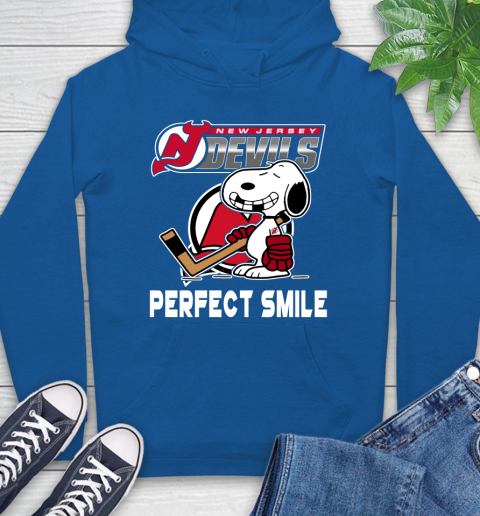 NHL New Jersey Devils Snoopy Perfect Smile The Peanuts Movie Hockey T Shirt Hoodie 9
