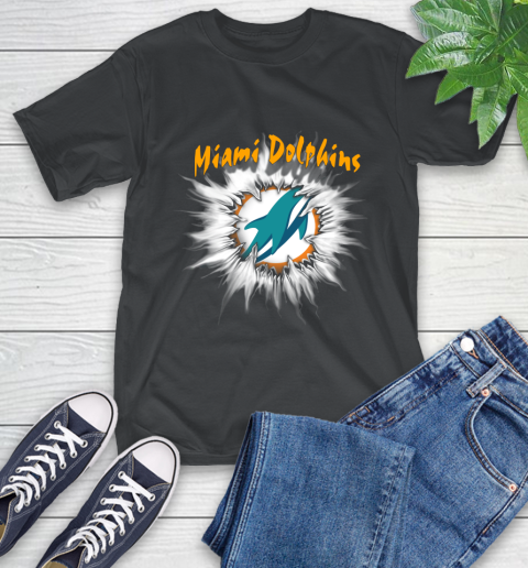 Miami Dolphins NFL Football Adoring Fan Rip Sports T-Shirt