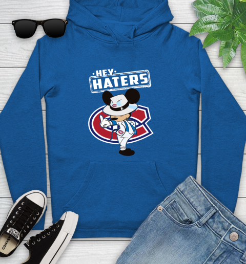 NHL Hey Haters Mickey Hockey Sports Montreal Canadiens Youth Hoodie 11