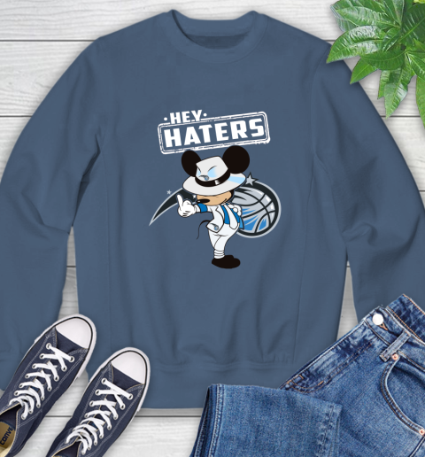 NBA Hey Haters Mickey Basketball Sports Orlando Magic Sweatshirt 8