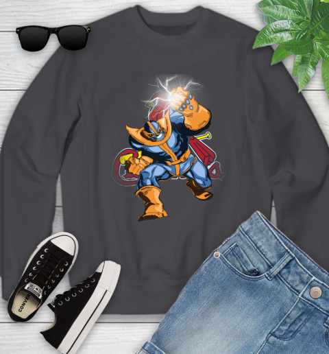St.Louis Cardinals MLB Baseball Thanos Avengers Infinity War Marvel Youth Sweatshirt 5