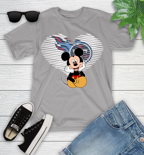 NFL Tennessee Titans The Heart Mickey Mouse Disney Football T Shirt_000 Youth T-Shirt 4