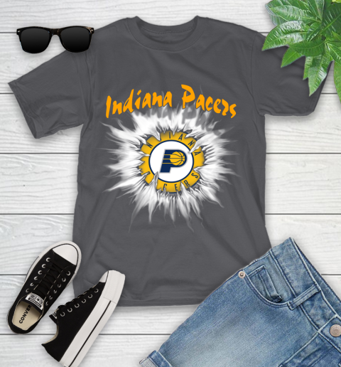 Indiana Pacers NBA Basketball Rip Sports Youth T-Shirt 6