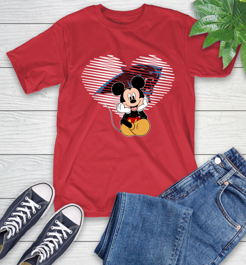 NFL Carolina Panthers The Heart Mickey Mouse Disney Football T Shirt_000 T-Shirt 11