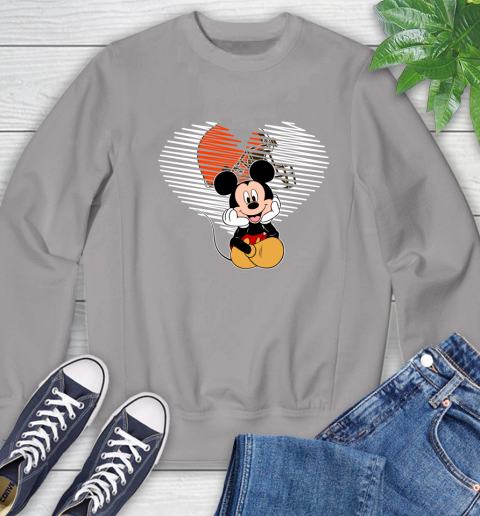 NFL Cleveland Browns The Heart Mickey Mouse Disney Football T Shirt_000 Sweatshirt 5