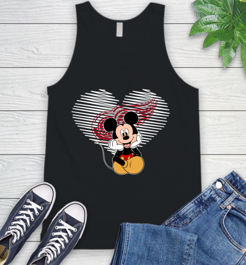 NHL Detroit Red Wings The Heart Mickey Mouse Disney Hockey Tank Top