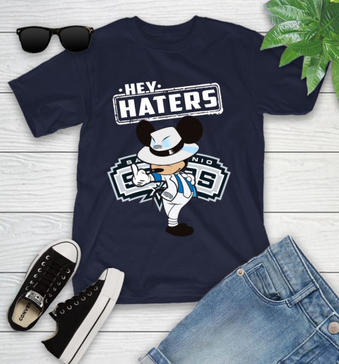 NBA Hey Haters Mickey Basketball Sports San Antonio Spurs Youth T-Shirt 2